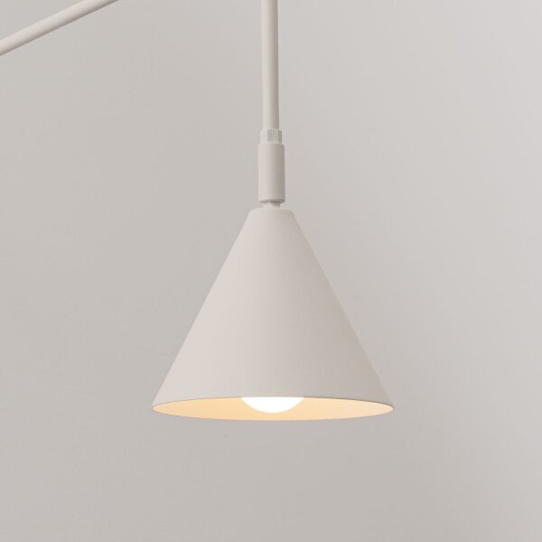 Wandleuchte Beige Stahl E14 Schalter Stecker H:30 cm