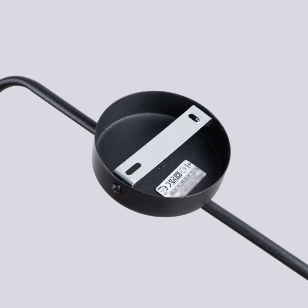 Wandleuchte Schwarz Stahl E14 Schalter Stecker H:30 cm