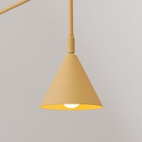 Wandleuchte Gold Stahl E14 Schalter Stecker T:61 cm
