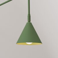 Wandlampe Olivgrün Stahl E14 Schalter Stecker T:61 cm