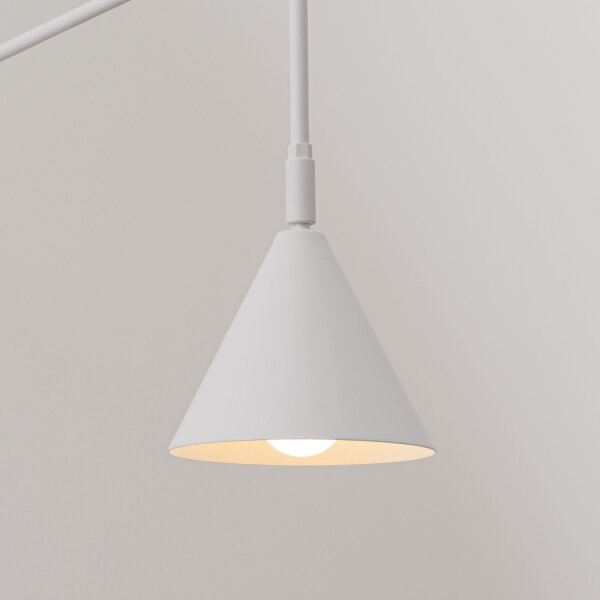 Wandlampe Weiß Stahl E14 Schalter Stecker Kabel H:30 cm