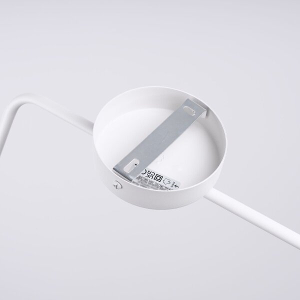 Wandlampe Weiß Stahl E14 Schalter Stecker Kabel H:30 cm