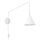 Wandlampe Weiß Stahl E14 Schalter Stecker Kabel H:30 cm