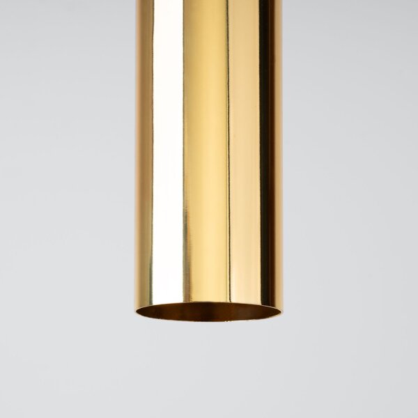 Deckenleuchte Stahl Gold GU10 B:6 cm rund Aufbau Spot