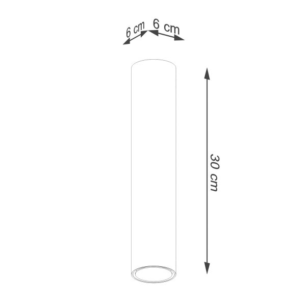 Deckenleuchte Stahl Gold GU10 B:6 cm rund Aufbau Spot