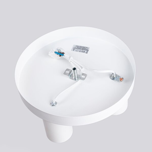 Deckenlampe Stahl Weiß GU10 B:25 cm rund 3-flammig