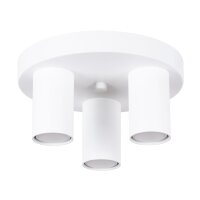 Deckenlampe Stahl Weiß GU10 B:25 cm rund 3-flammig