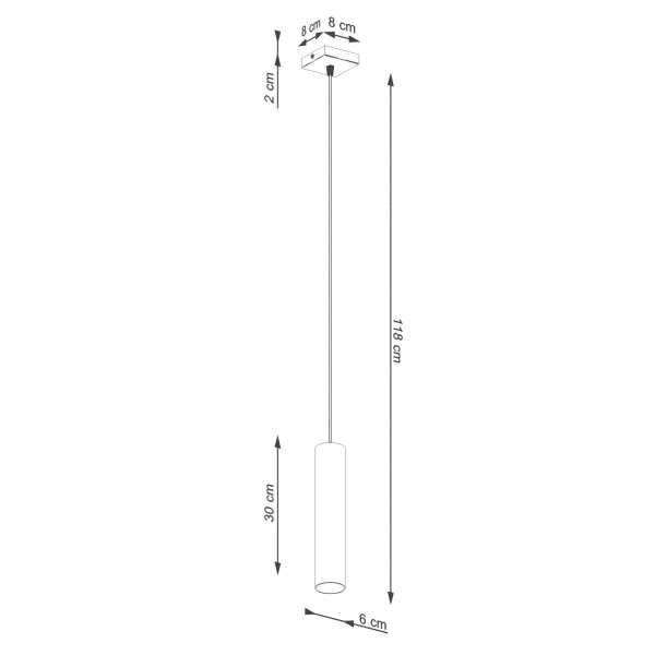 Hängelampe Stahl Beige GU10 rund Ø8 cm akzentuiert