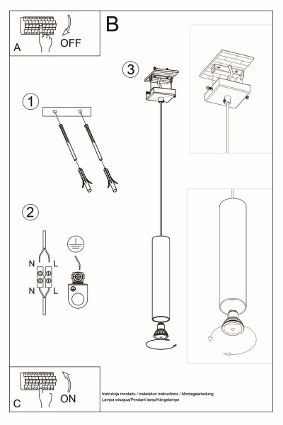 Pendelleuchte Stahl Gold GU10 rund Ø8 cm akzentuiert