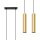 Pendelleuchte Gold Stahl GU10 2-flammig 30 cm lang