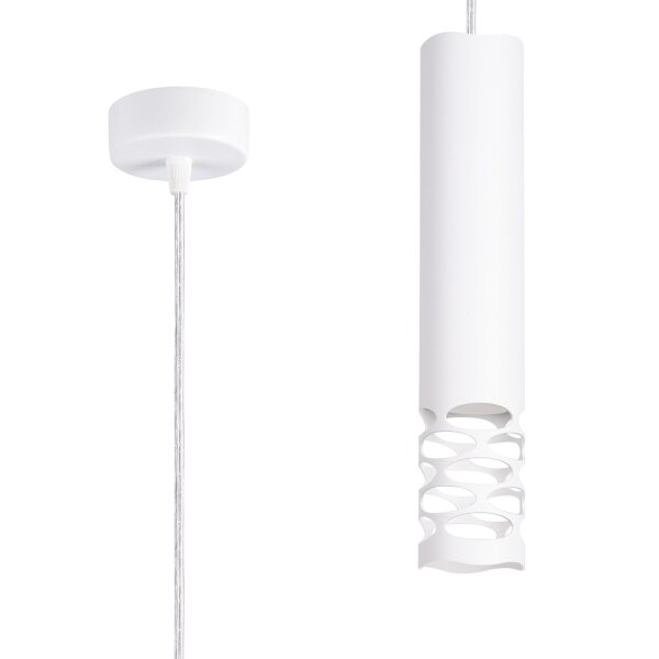Hängelampe Weiß Stahl GU10 L:8 cm rund Esstisch