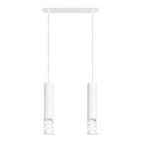 Pendelleuchte Wei&szlig; Stahl GU10 L:33 cm lang 2-flammig
