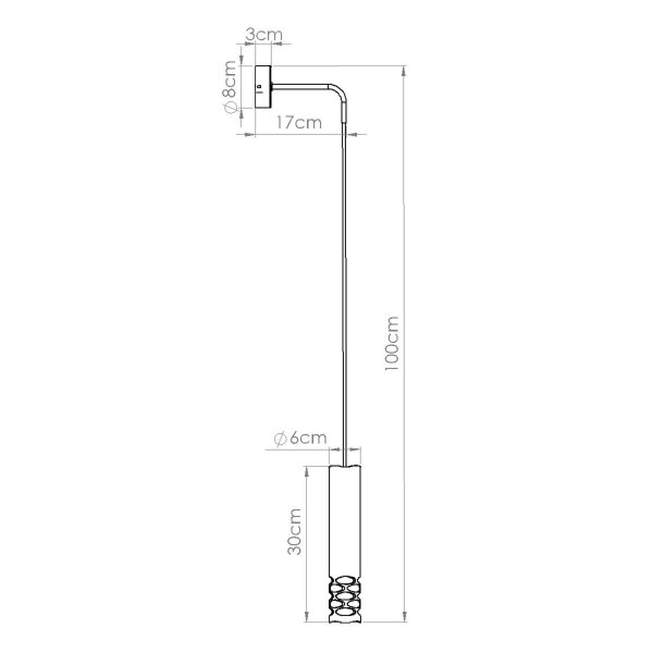 Stilvolle Wandleuchte mit Arm Weiß Stahl GU10 T:17 cm