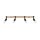 Deckenspot Holz Stahl Schwarz E27 flexibel 89 cm 4-flmg