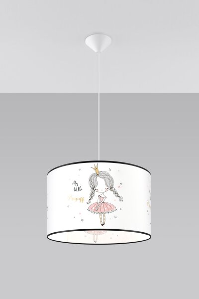 Pendelleuchte Kinder E27 Mädchen Prinzessin Ø40 cm rund