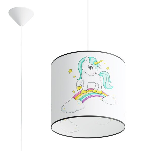 Hängelampe Kinder E27 Einhorn Jungen Mädchen Ø30 cm