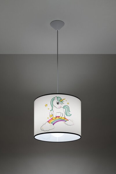 Hängelampe Kinder E27 Einhorn Jungen Mädchen Ø30 cm