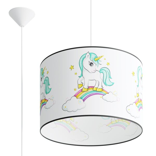 Pendelleuchte Kinder E27 Einhorn Jungen Mädchen Ø40 cm