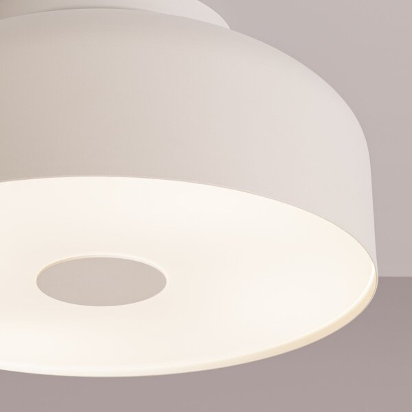 Deckenleuchte blendarm Beige Stahl E27 rund Ø30 cm