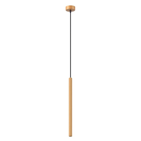 Runde Hängelampe Gold Stahl G9 Ø8 cm akzentuiert