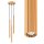 Runde Pendelleuchte Gold Stahl G9 L:20 cm 3-flammig