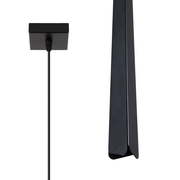 Hängelampe Schwarz Stahl G9 rund Ø8 cm akzentuiert