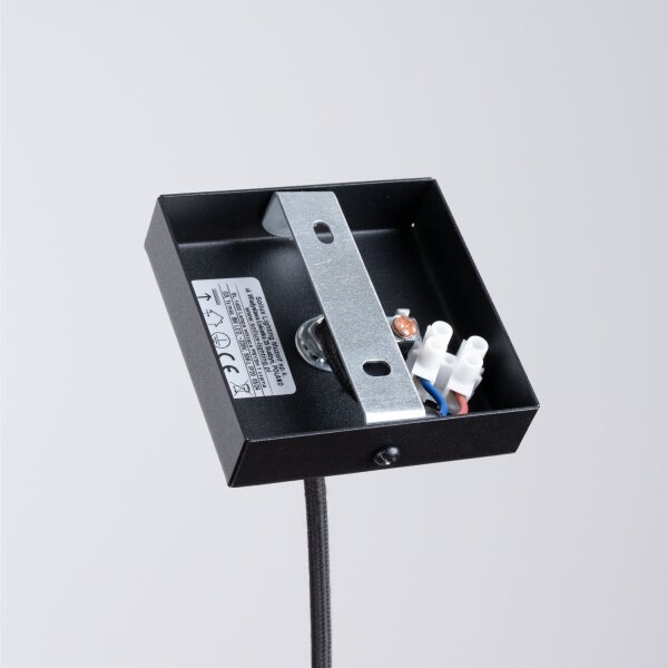 Hängelampe Schwarz Stahl G9 rund Ø8 cm akzentuiert