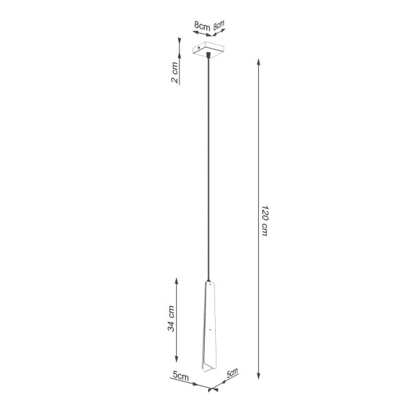 Hängelampe Schwarz Stahl G9 rund Ø8 cm akzentuiert