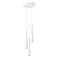 Pendelleuchte 3-flammig Wei&szlig; Stahl G9 L:19,5 cm rund