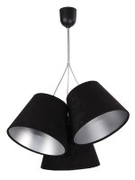 Suspension Rétro Noir Argent Tissu 3-flmg