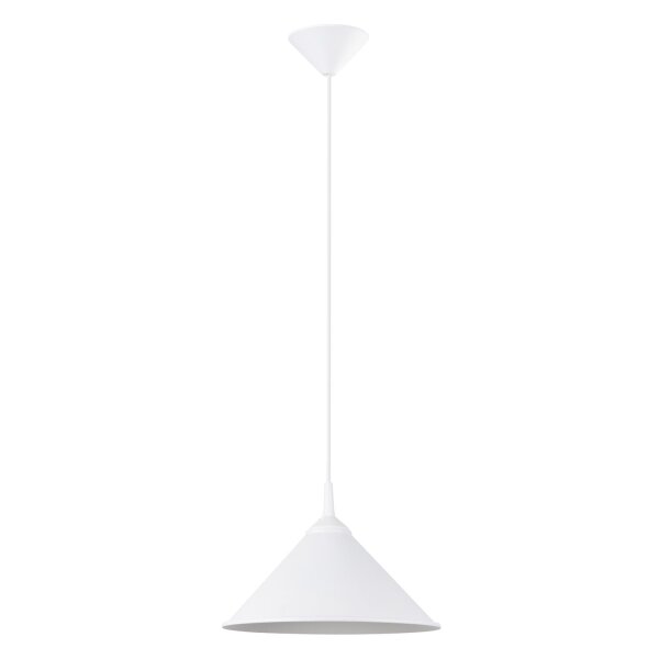 Hängelampe Weiß Stahl E27 Kegel Ø30 cm rund Esstisch