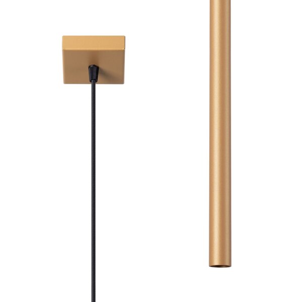 Runde Pendelleuchte Gold Stahl G9 Ø3,5 cm akzentuiert