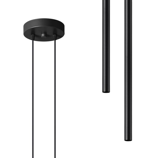Hängelampe Schwarz Stahl G9 L:15 cm 2-flmg akzentuiert