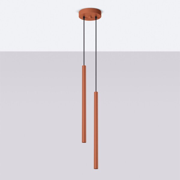 Pendelleuchte Ocker Stahl G9 L:15 cm 2-flammig stilvoll