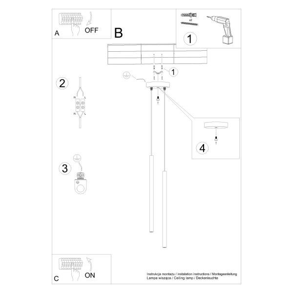 Pendelleuchte Ocker Stahl G9 L:15 cm 2-flammig stilvoll