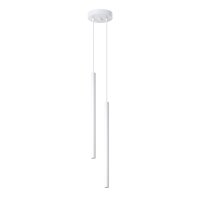 Pendelleuchte Weiß Stahl G9 L:15 cm 2-flammig stilvoll