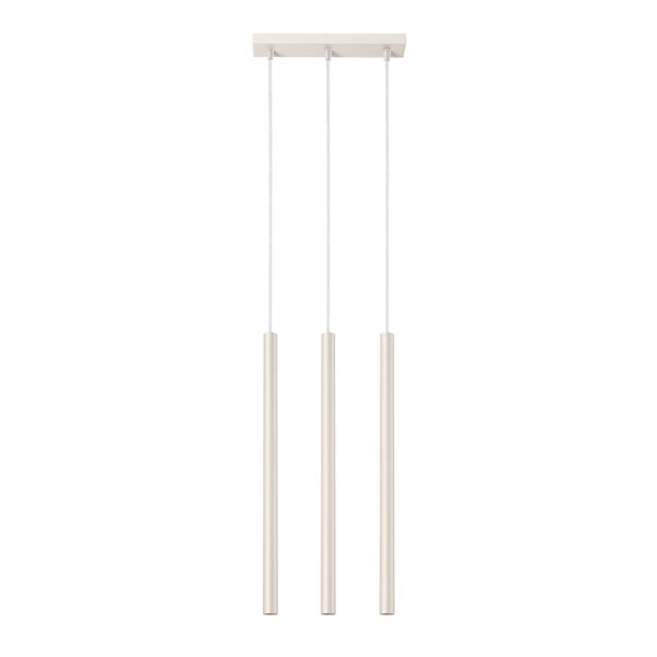 Hängelampe Beige Stahl G9 30 cm lang 3-flammig stilvoll