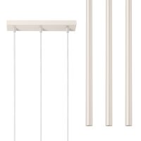 Hängelampe Beige Stahl G9 30 cm lang 3-flammig stilvoll