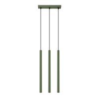 Hängelampe Olivgrün Stahl G9 30 cm lang 3-flammig