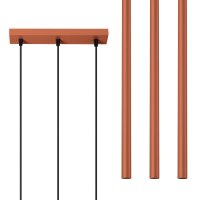 Lange Pendelleuchte Ocker Stahl G9 30 cm 3-flammig