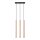 Hängelampe Holz Natur Schwarz G9 lang 30 cm 3-flammig