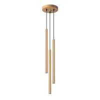 Runde Pendelleuchte Gold Stahl G9 L:19,5 cm 3-flammig