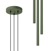 Runde Hängelampe Olivgrün Stahl G9 L:19,5 cm...