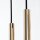 Runde Hängelampe Gold Schwarz G9 L:20 cm 3-flammig
