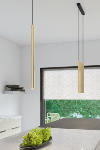 Hängelampe Gold Schwarz G9 5-flammig 45 cm Esstisch