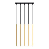 Hängelampe Gold Schwarz G9 5-flammig 45 cm Esstisch