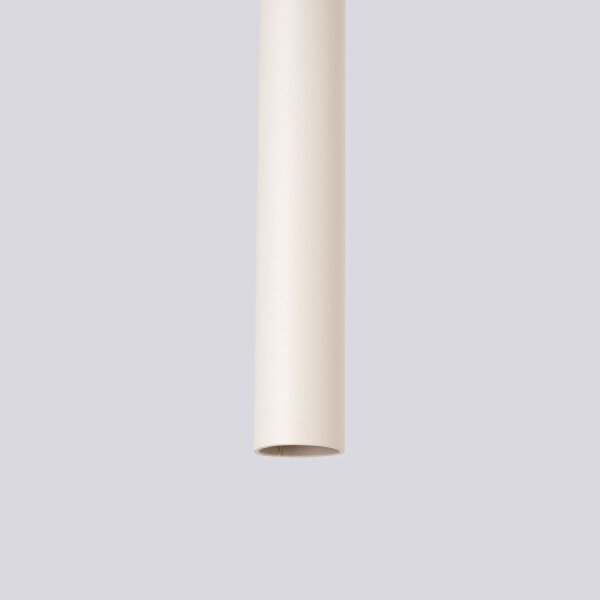 Runde Hängelampe Beige Stahl G9 L:25 cm akzentuiert