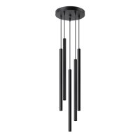 Runde H&auml;ngelampe Schwarz Stahl G9 L:25 cm akzentuiert