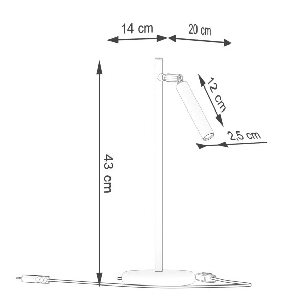 Tischlampe flexibel Schwarz G9 43 cm Schreibtisch