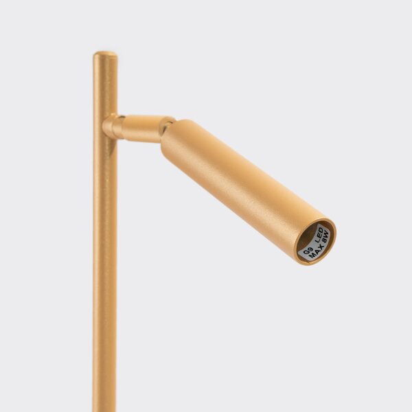 Tischleuchte flexibel Gold G9 43 cm Schreibtisch